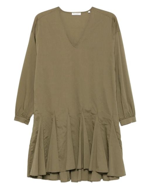 Marc O' Polo Green Stufenkleid mit V-Ausschnitt