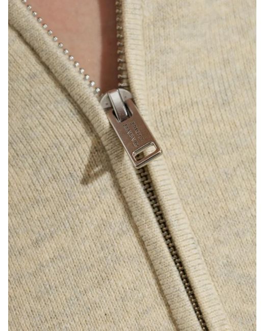 Isabel Marant Natural Lanya Zip-Up Knit Cardigan