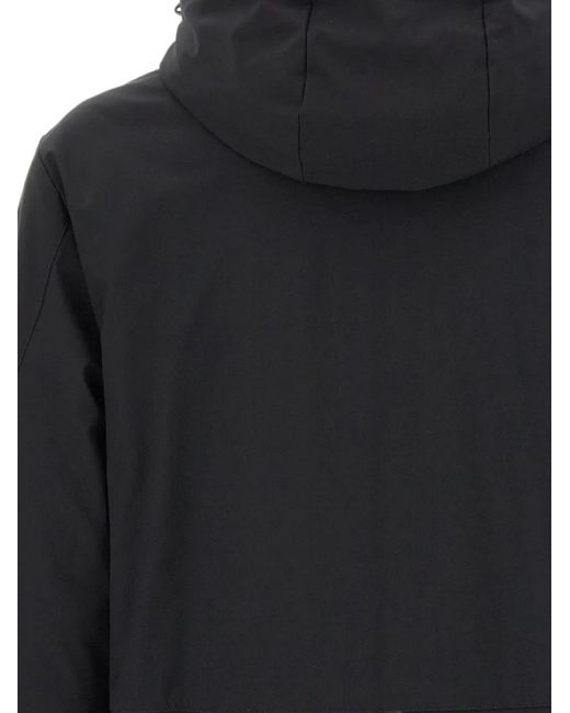 Peuterey Black Metide Srtr Drawstring-Hood Coat for men