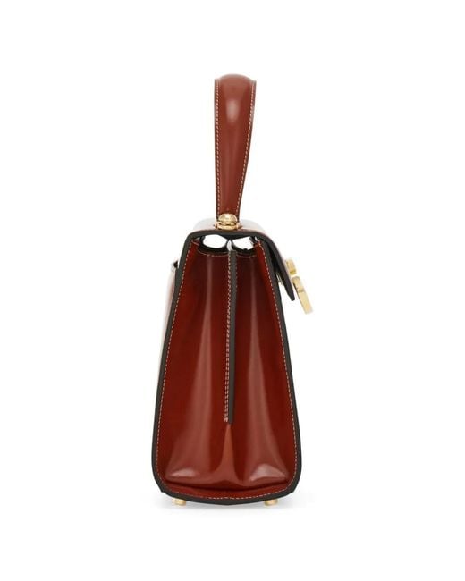 Ferragamo Red Iconic Top-Handle Tote Bag (S)