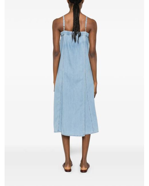 AG Jeans Blue Buttoned Pocket Dress
