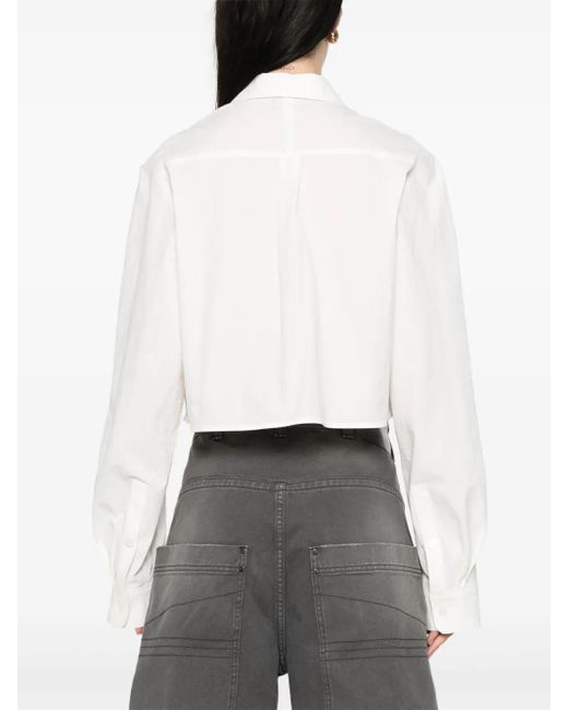 Low Classic Cropped Top in het White