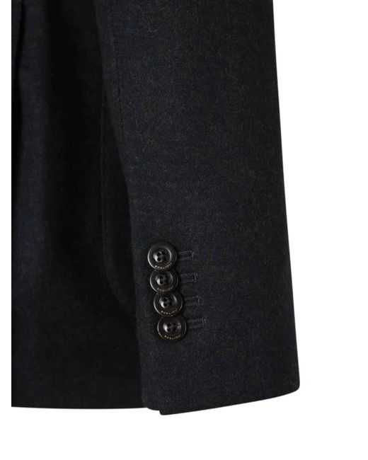 Blazer Con Due Bottoni E Tasca Applicata di Boglioli in Black da Uomo