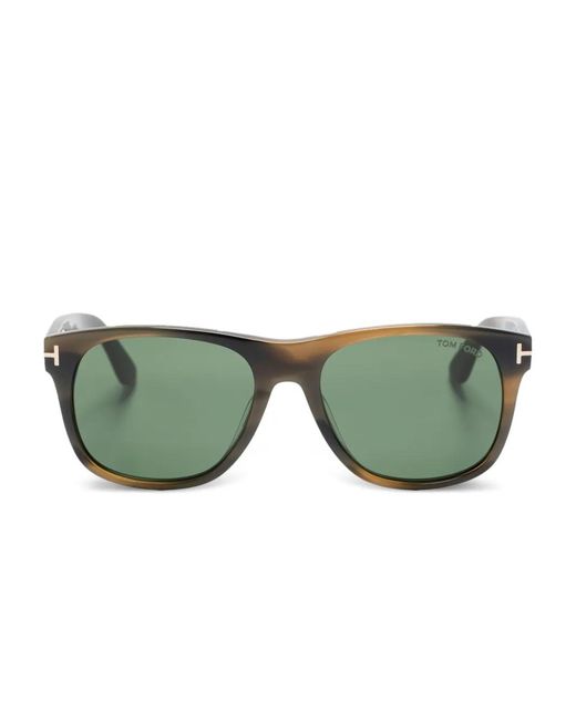 Tom Ford Green Marlon Square-Frame Sunglasses