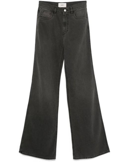 Coperni Gray Decorative-Buckle Jeans