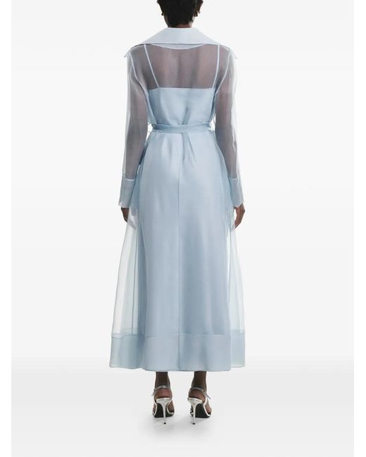 Lita Couture Blue Clair Belted Midi Dress