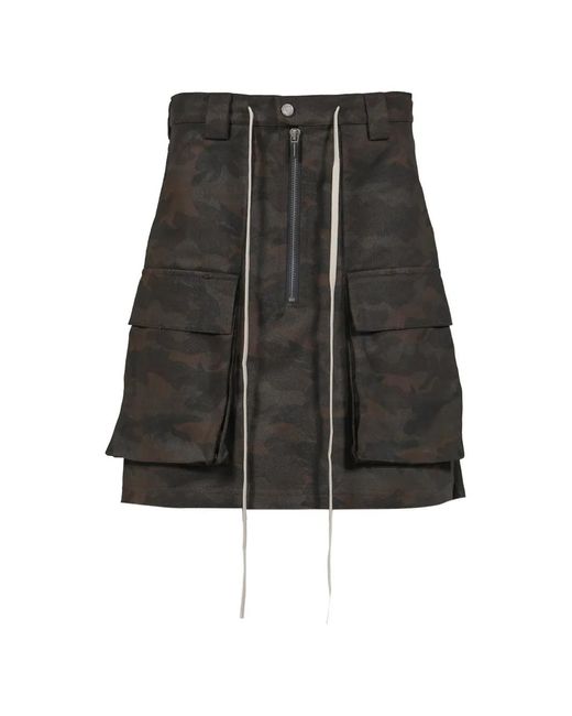 ARNODEFRANCE Black Night Camouflage-Print Skirt for men