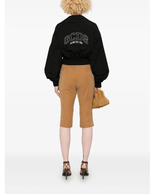 Gcds Black Lounge-Logo Bomber Jacket