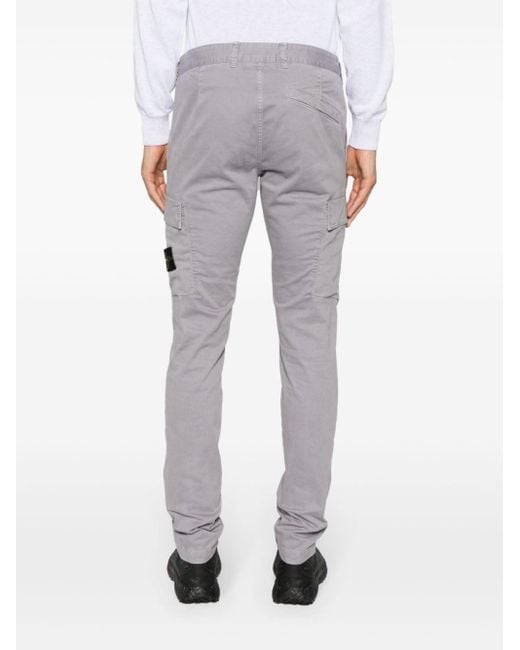 Stone Island Gray Compass-badge Cargo Trousers for men