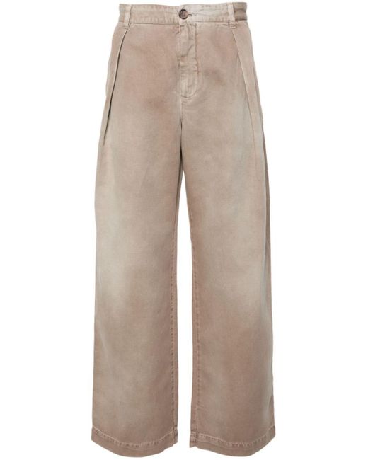 WOOD WOOD Natural Fraser Faded Wide-leg Trousers for men