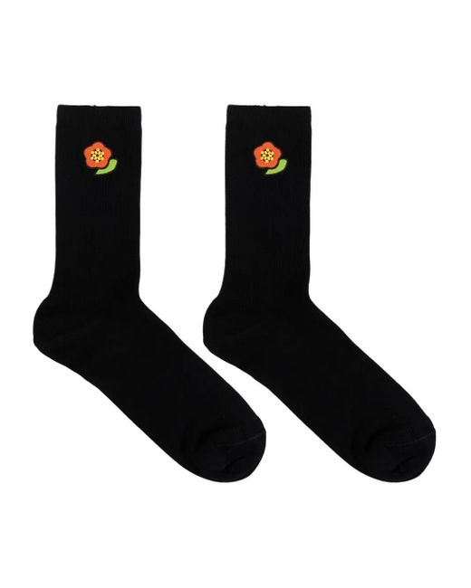 KENZO エンブロイダリー 靴下 Black