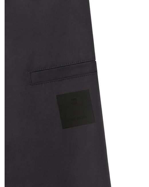 Givenchy Gray Logo-Patch Chino Shorts for men