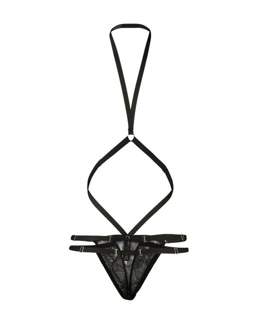 Maison Close Black Removable Harness Thong