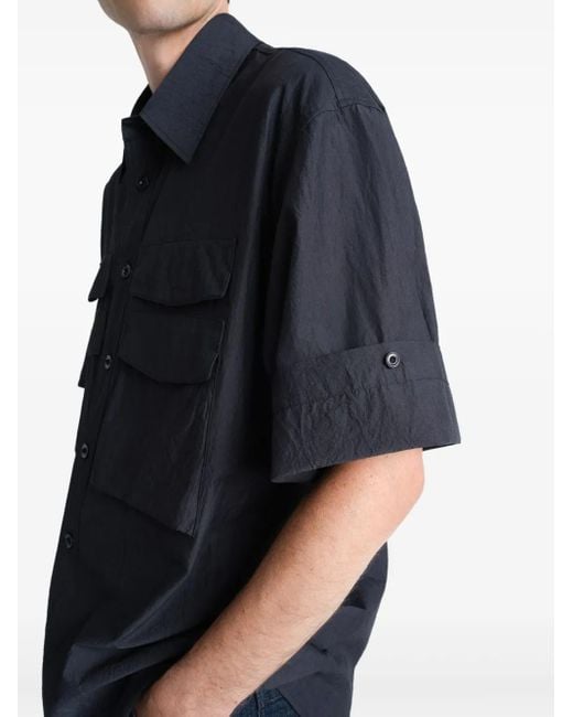 Camisa con botones Lemaire de hombre de color Blue