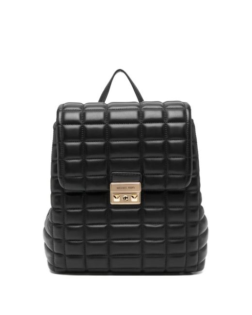 Michael Kors Black Logo-Plaque Backpack