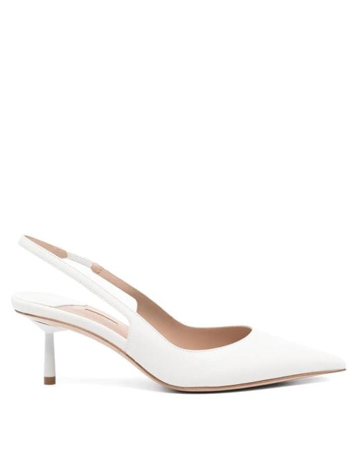 Le Silla Bella 60mm スリングバック パンプス White