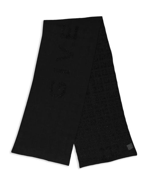 Givenchy Black 4G-Appliqué Scarf