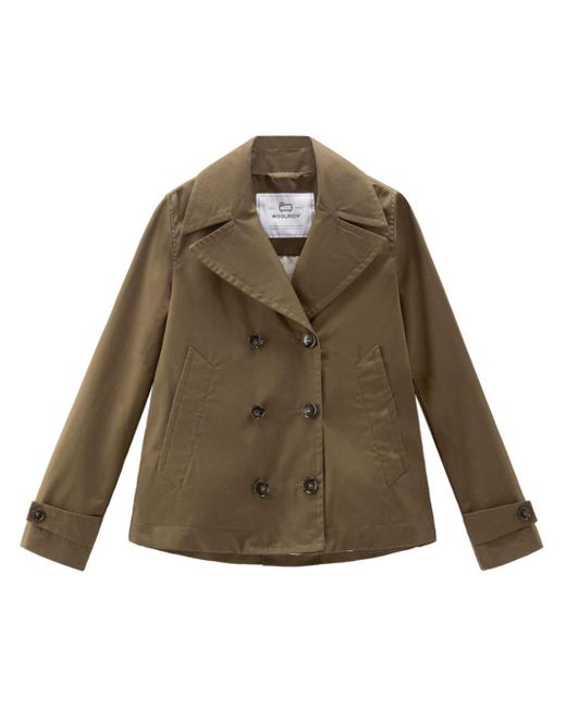 Woolrich Green Havice Double-breasted Peacoat