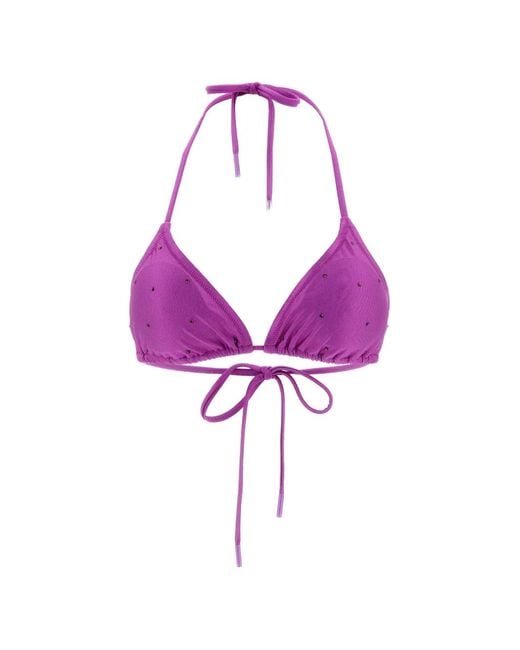 Goldbergh Pink Velora Crystal-Embellished Bikini Top
