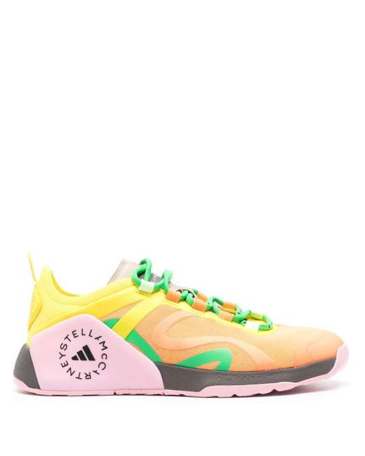 Adidas By Stella McCartney Yellow Dropset Colour-block Mesh Sneakers