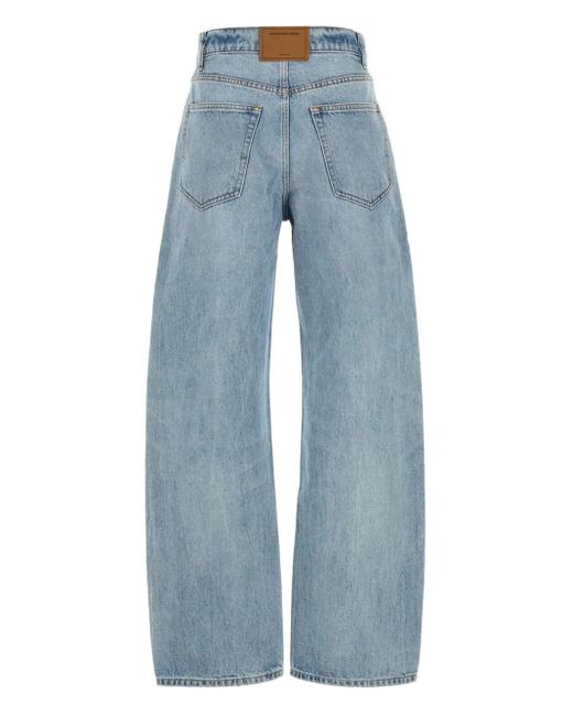 Alexander Wang Blue Logo-Patch Jeans