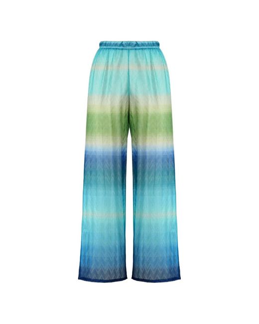 Missoni Blue Gradient-Effect Pants