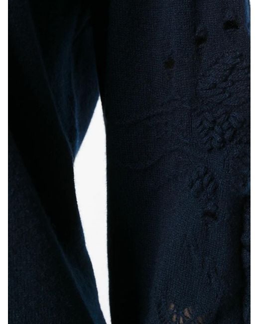 Barrie Blue Romantic Timeless Cashmere Round Neck Pullover