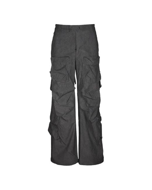 JG1 Gray Ruffled Trousers for men