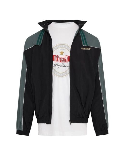 Martine Rose Black Embroidered Colour-Block Jacket for men