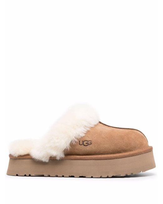 Ugg Natural Disquette Suede Slippers