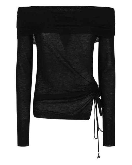 Patrizia Pepe オフショルダー セーター Black