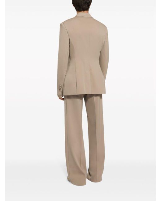 Dolce & Gabbana Doppelreihiger Anzug mit Blumenapplikation in Natural für Herren