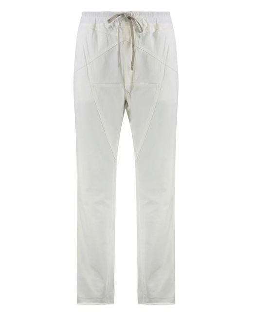 Rick Owens Gray Cotton Straight-Leg Trousers for men