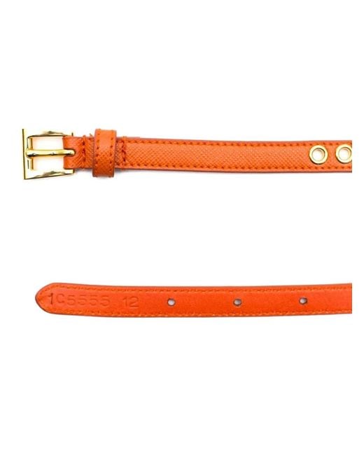 Prada White Buckle Belt