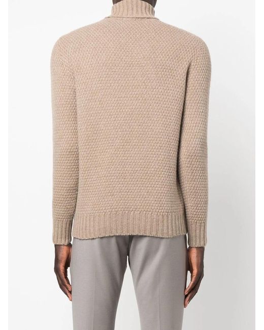 Drumohr Natural Cable-Knit Lambswool Jumper for men