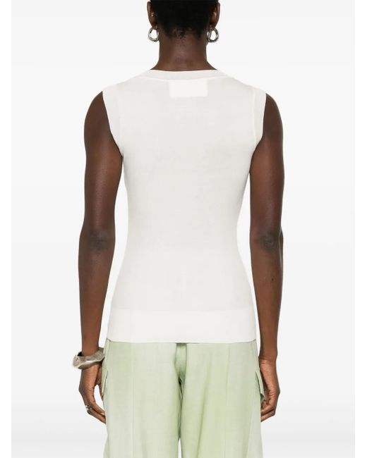 Ermanno Scervino Top Met Lint in het White
