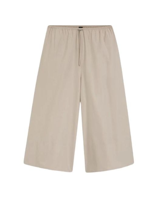 Boss White Tatefa Cropped Trousers