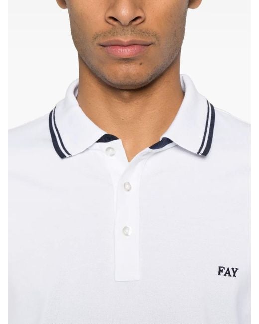 Polo De Piqué Fay de hombre de color White