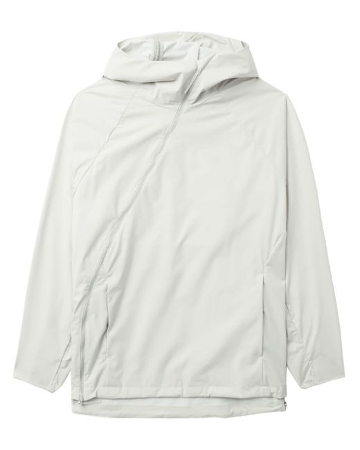 Post Archive Faction PAF White Two-way Zip Jersey Hoodie for men