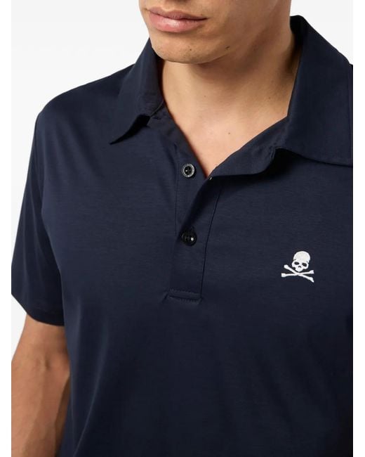 Philipp Plein Blue Logo Polo Shirt for men