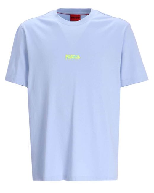 T-shirt con stampa di HUGO in Blue da Uomo