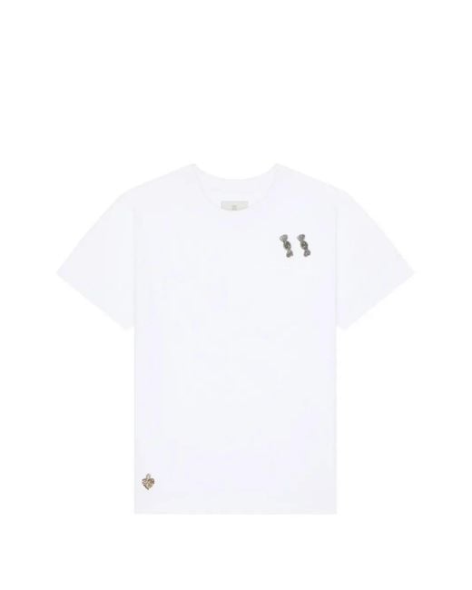 Givenchy White Patched-Details Regular-Fit T-Shirt for men