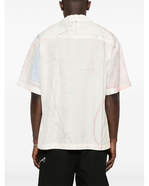 Camisa con mapa estampado OAMC de hombre de color White