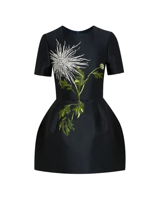 Oscar de la Renta Women's Black Floral-Appliqu Dress - bombsquadbeer.co.uk Oscar de la Renta Women's Black Floral-Appliqu Dress - bombsquadbeer.co.uk