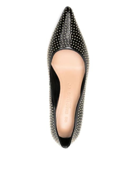 Marc Ellis Black Studded Heeled Pumps