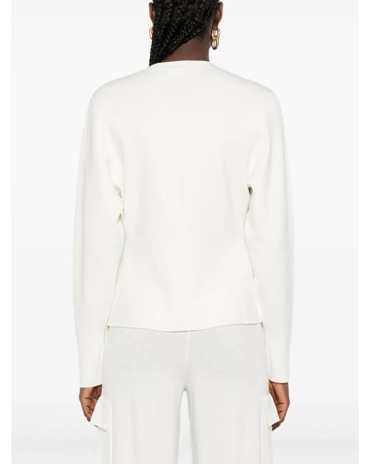 P.A.R.O.S.H. White Button-Front Cardigan