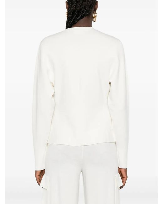 P.A.R.O.S.H. White Button-Front Cardigan