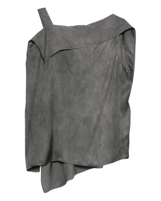 Christian Wijnants Gray One-Shoulder Top