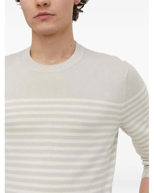 Pull Rayé À Col V Theory pour homme en coloris Gray