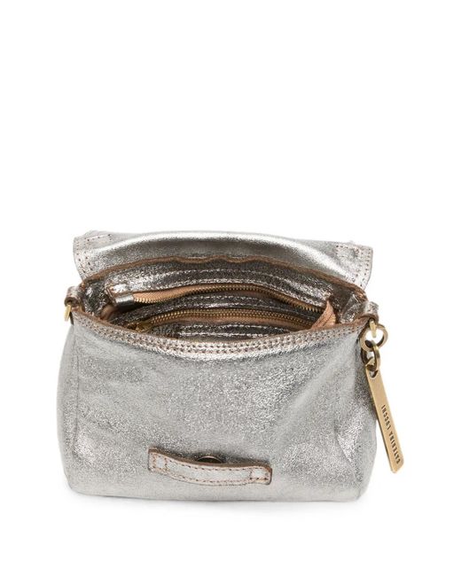 Caterina Lucchi White Small Maria Crackle-Effect Cross Body Bag